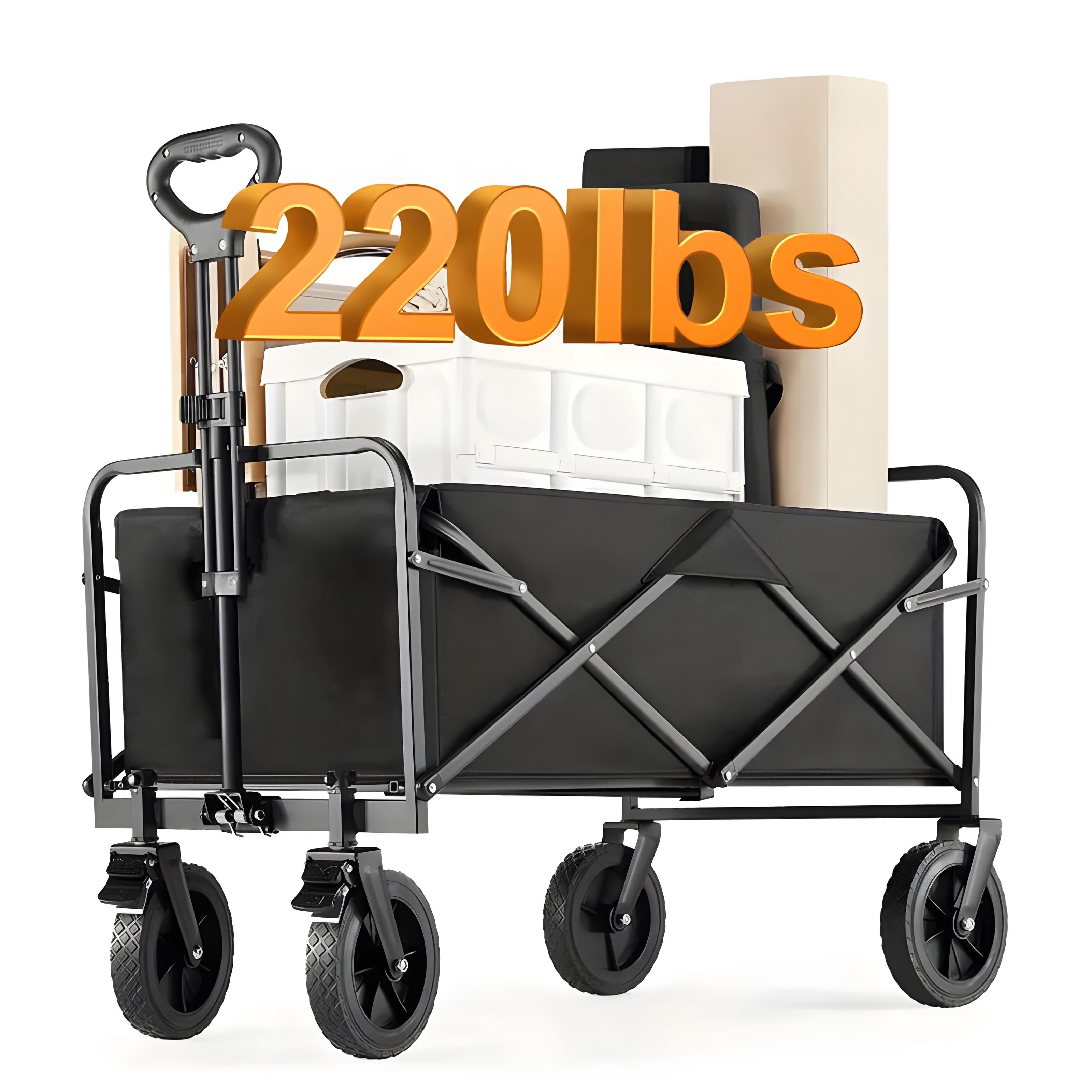 Grocery Cart With Wheels Originsure Collapsible Wagon Cart Foldable ...