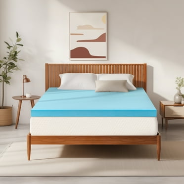 DyFun 3" Queen Medium Soft Gel Memory Foam Mattress Topper Pressure Relief Bed Mattress Pad
