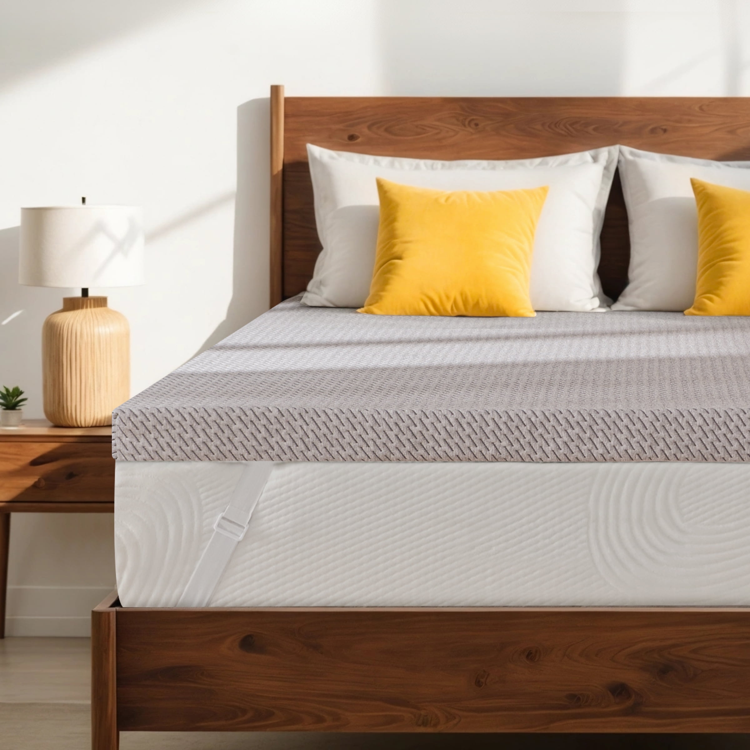 DyFun 3" TwinXL Gel Memory Foam Mattress Topper Medium Plush Bed