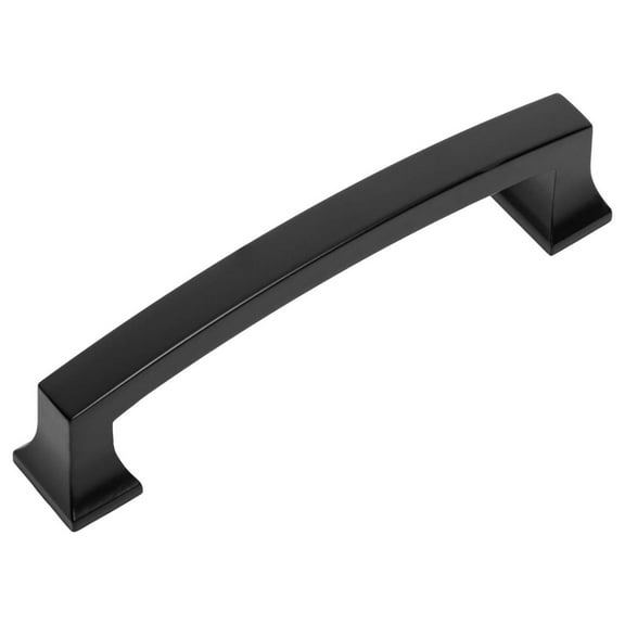DyGTyX 10 Pack 755-4FB Flat Black Contemporary Cabinet Hardware Handle Pull - 4" Inch (102mm) Hole Centers