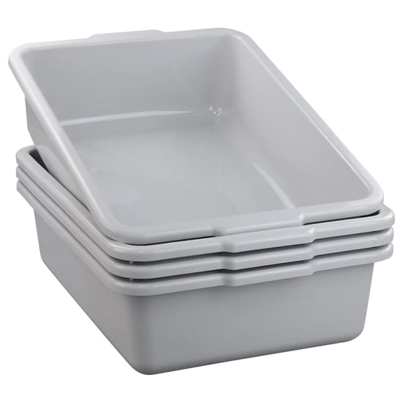 DyGTyX 25 Quart Plastic Bus Box, Restaurant Bus Tubs, 4 Packs