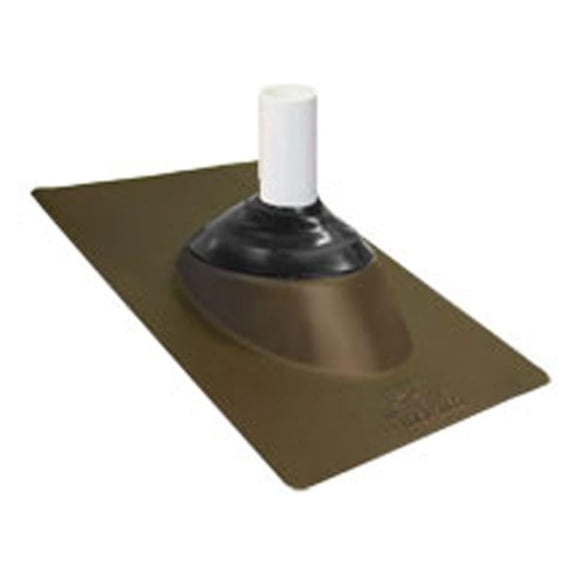 DyGTyX 81856 Multi-Size 3-n-1 Galvanized Steel Base Roof Flashing, Brown, 12" X 16"