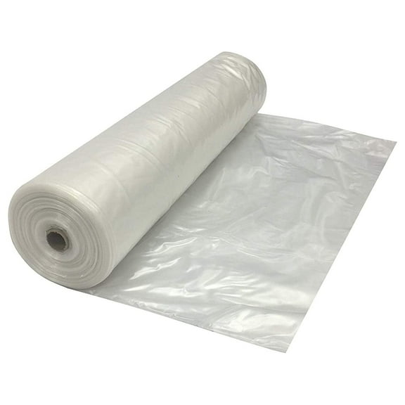 DyGTyX - Clear Plastic Sheeting - 1.5 Mil (8'4" x 200') - Versatile Plastic Sheeting, Lightweight Polyethylene Film, Drop Cloth Vapor Barrier Covering for Crawl Space