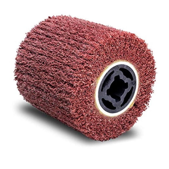 DyGTyX Contour SCT Finishing Drum 240 Grit Nylon Aluminum Oxide Drum 4.5 in Diameter for Light Paint Rust Remove Bare Metal Surface