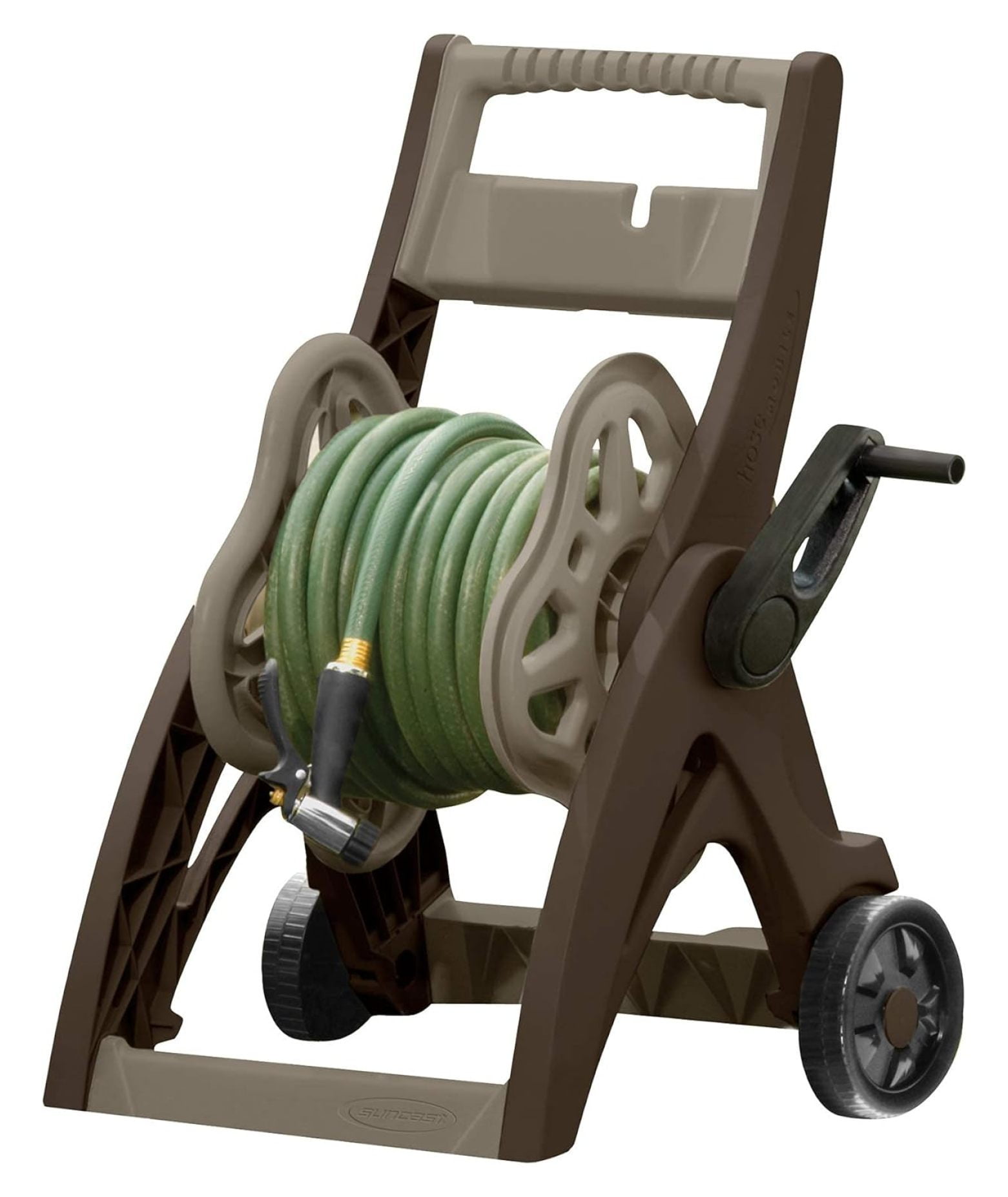 Mocha and Taupe 150 ft. Hose Reel Cart with EasyLink System