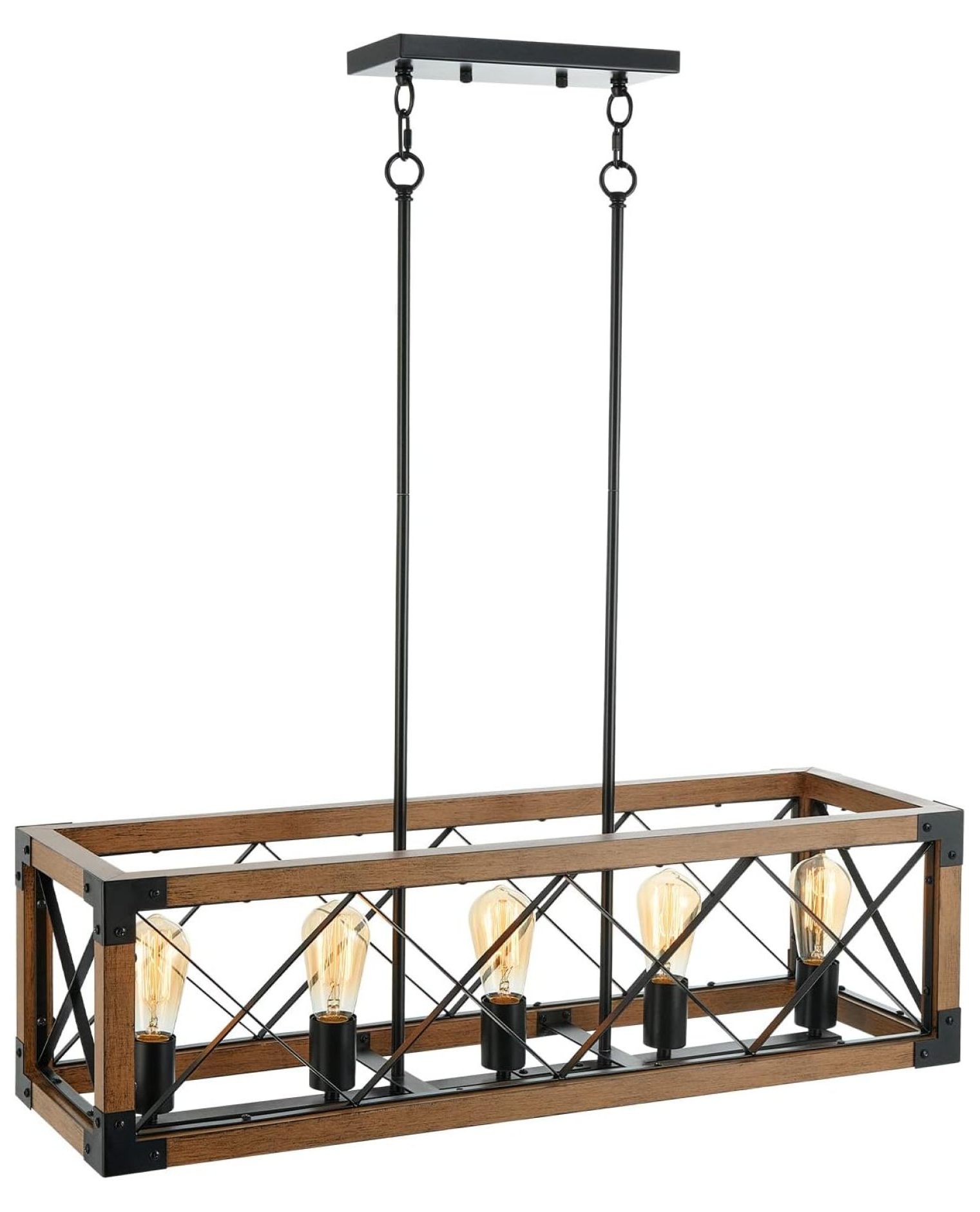 DyGTyX Farmhouse Kitchen Island Lighting, 5Light Dining Room Light