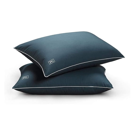 DyGTyX Firm Density Side/Back Sleeper, Down Alternative Pillow with MicronOne Technology, and Removable Pillow Protector, Set of 2 - Standard/Queen