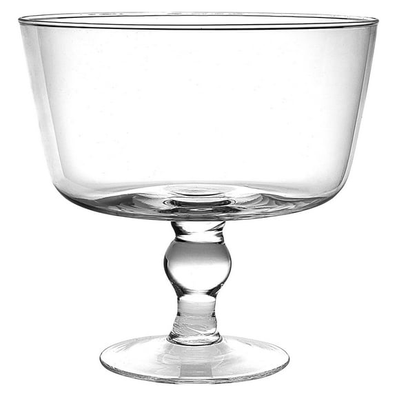 DyGTyX Glass - Trifle Bowl - 8.75" Height - 120 Oz. Fluid Capacity - Beautifully Structured - Made in Europe