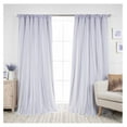 thumbnail image 1 of DyGTyX Lace Tulle Overlay Thermal Insulated Solid Blackouts - Rod Pocket - Set of 2 Panels - 52" W x 84" L - LILAC, 1 of 8
