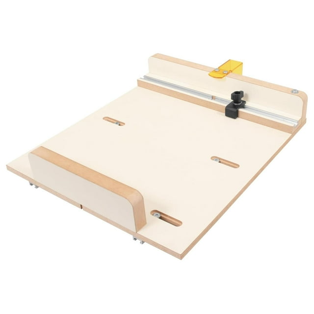DyGTyX MDF Table Saw Complete Crosscut Sled Kit with 2 Aluminum Runner Track Bars • 1 Adjustable