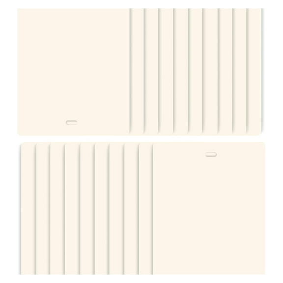 DyGTyX PVC Vertical Replacement Slats Curved Smooth Ivory 94.5 x 3.5 (20-Pack)