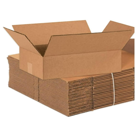 DyGTyX Shipping Boxes Flat 15"L x 10"W x 4"H, 25-Pack | Corrugated Cardboard Box for Packing, Moving and Storage