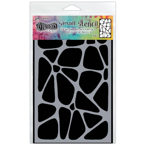 Dyan Reaveley Dylusions Stencil-Crazy Paving, Small