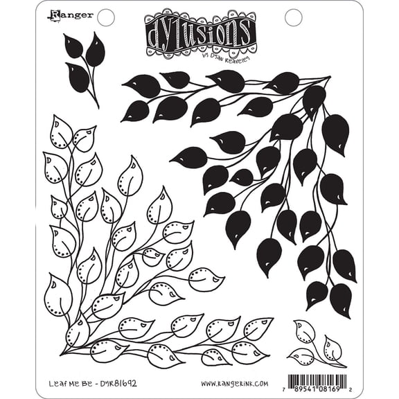 Dyan Reaveley's Dylusions Cling Stamp Collection-Leaf Me Be