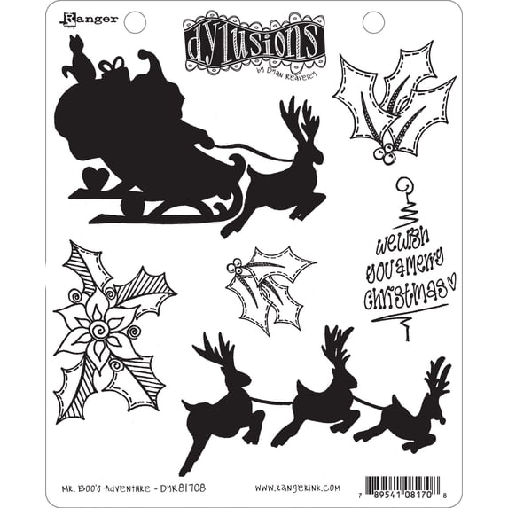 Dyan Reaveley's Dylusions Cling Stamp Collection-Mr. Boo's Adventure