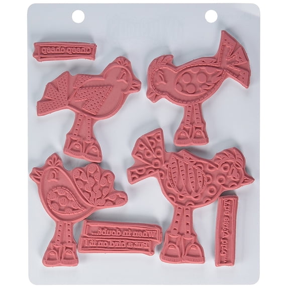 Dyan Reaveley's Dylusions Cling Stamp Collections 8.5"X7"-Put A Bird On It