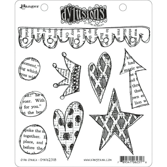 Dyan Reaveley's Dylusions Cling Stamp Collections 8.5"X7"-Star Struck
