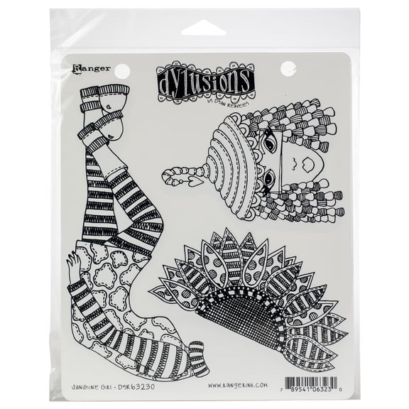 Dyan Reaveley's Dylusions Cling Stamp Collections 8.5"X7"-Sunshine Girl