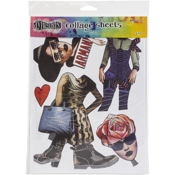 Dyan Reaveley's Dylusions Collage Sheets 8.5"X11" 24/Pkg-Set 3