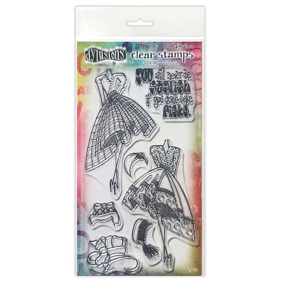 Dyan Reaveley's Dylusions Couture Stamp Set-Night At The Opera, Duo