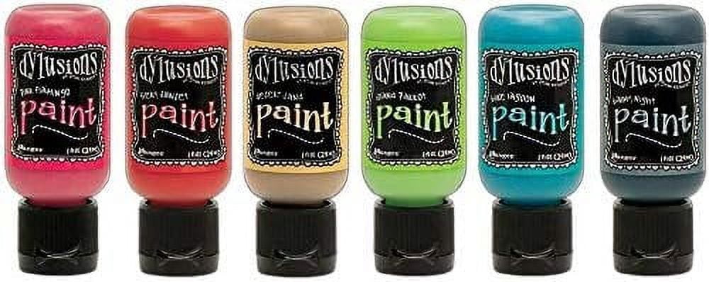 Dyan Reaveley's Dylusions Paint - January 2020 Colors - 6 Flip Cap Bottles