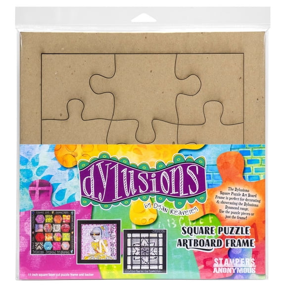Dyan Reaveley's Dylusions Square Puzzle Frame-Chipboard