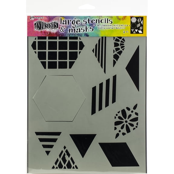 Dyan Reaveley's Dylusions Stencils 9"X12"-2" Quilt
