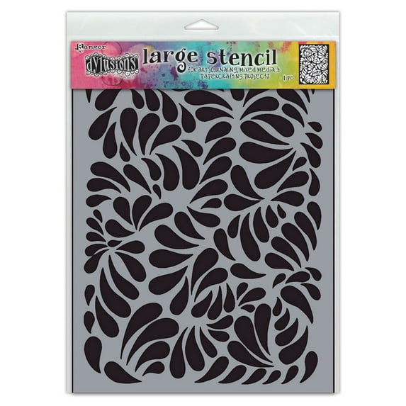 Dyan Reaveley's Dylusions Stencils 9"X12"-Brush Strokes Large