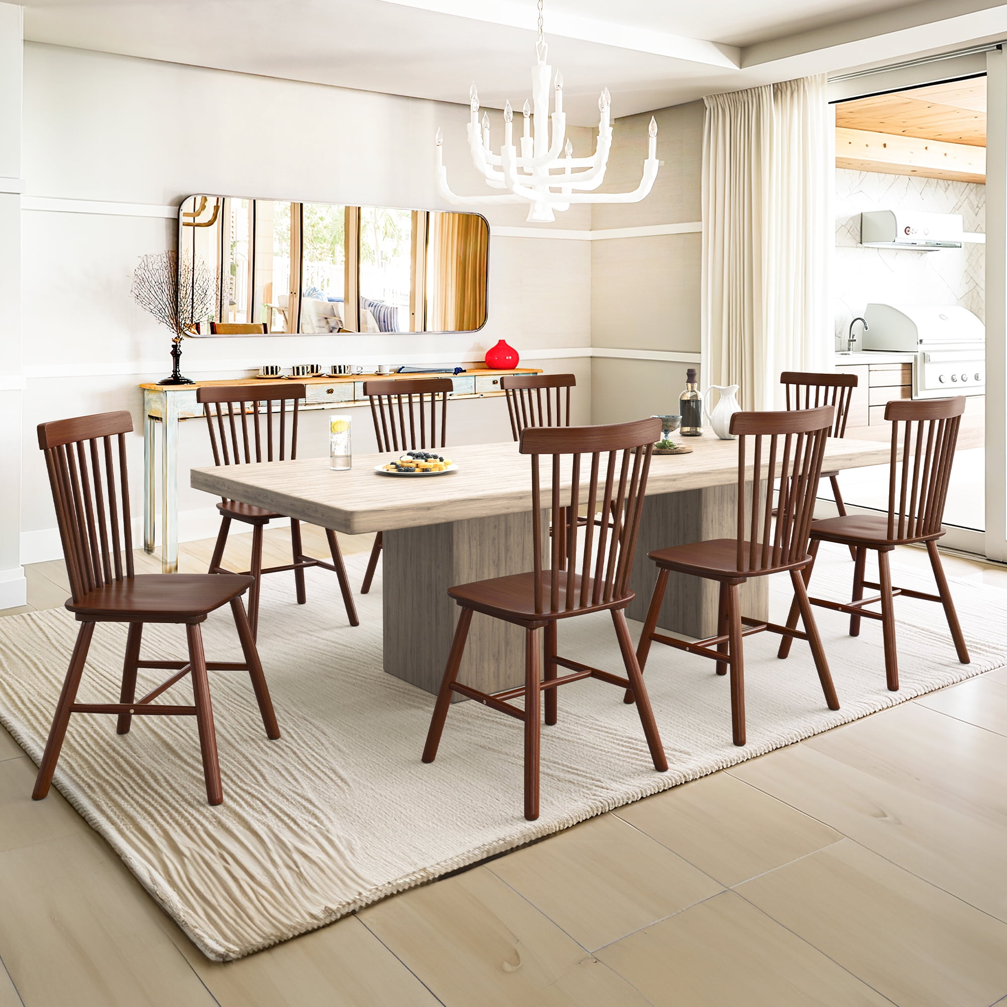 Dycanpo 18'' Tall Dining Chairs Set of 8, Kitchen/Living Room