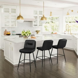 Weston Home Farmhouse Slat Back 29 Wood Bar Stool Set of 2 Antique Red Walmart