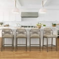 thumbnail image 1 of Dycanpo 26.5''H Counter Height Bar Stools Set of 4, Boho-Style Rattan Chairs - Yellowish Slate Grey, 1 of 7