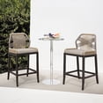 thumbnail image 1 of Dycanpo 26.5''H Outdoor Counter Height Chairs, Boho-Style Rattan Bar Stools Set of 2, Black, 1 of 10