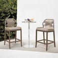 thumbnail image 1 of Dycanpo 26.5''H Outdoor Counter Height Chairs, Boho-Style Rattan Bar Stools Set of 2, Yellowish Slate Gray, 1 of 9