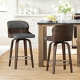 Bruder - Küche & Bar Dycanpo 26”Bar Stools Swivel, Wood Counter Height Bar Stools Set of 2
