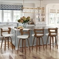 thumbnail image 1 of Dycanpo 26" Counter Height Bar Stools Set of 4, Swivel Counter Stools with Back for Kitchen Island, Pure White, 1 of 8
