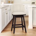 thumbnail image 1 of Dycanpo 26'' Swivel Bar Stools, Counter Height Bar Stools with Back & footrest for Kitchen,Beige, 1 of 11