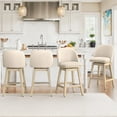 thumbnail image 1 of Dycanpo 26'' Swivel Bar Stools Set of 4, Counter Stools with Back & Footrest for Kitchen,Line, 1 of 12