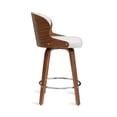 thumbnail image 1 of Dycanpo 26"Swivel Bar Stools, Wood Counter Height Bar Stools Set of 4 for Home Kitchen, White, 1 of 5