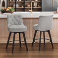 thumbnail image 1 of Dycanpo 26" Swivel Counter Height Bar Stools Set of 2 with Back Linen Fabric for Home Kitchen, Gray, 1 of 11
