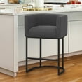 thumbnail image 1 of Dycanpo 27" H Modern Bar Stools with Back, Arms and Metal Legs for Home Kitchen, Gray, 1 of 8