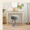 thumbnail image 1 of Dycanpo 360°Swivel Storage Vanity Stool Round Chair for Makeup Room, Adjustable, Grey, 1 of 7