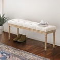 thumbnail image 1 of Dycanpo 44'' End of Bed Bench, Vintage Upholstered Bench for Entryway, Beige, 1 of 8