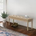 thumbnail image 1 of Dycanpo 44'' End of Bed Bench, Vintage Upholstered Bench for Entryway, Wheat, 1 of 8