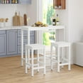 thumbnail image 1 of Dycanpo 45" Acacia Wood White Bar Table - Rectangular Counter Height Pub Table for Indoor Use, White, 1 of 7