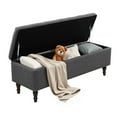 thumbnail image 1 of Dycanpo 50.8" Linen Storage Ottoman Bench Storage Chest for Bedroom,Entryway - Dark Gray, 1 of 11