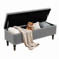 thumbnail image 1 of Dycanpo 50.8" Linen Storage Ottoman Bench Storage Chest for Bedroom,Entryway - Light Gray, 1 of 11