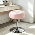thumbnail image 1 of Dycanpo Adjustable Vanity Stool, 360°Swivel Vanity Chair Stool for Makeup Room,Pink, 1 of 9