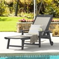 thumbnail image 1 of Dycanpo Chaise Lounge Chair Outdoor with Adjustable Backrest, Wheels for Backyard, Poolside, Gray, 1 of 8