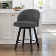 thumbnail image 1 of Dycanpo Counter Height Bar Stools, 26" Swivel with Backs, for Home Kitchen Island, Dark Grey, 1 of 8