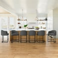 thumbnail image 1 of Dycanpo Counter Height Bar Stools with Back Sets of 6 Modern Counter Stools for Home Kitchen, Gray, 1 of 11